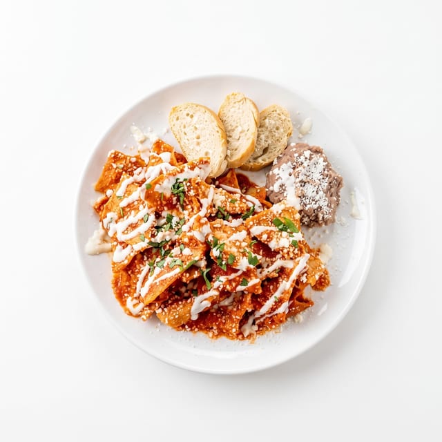 Chilaquiles (Fried Tortillas in Salsa).