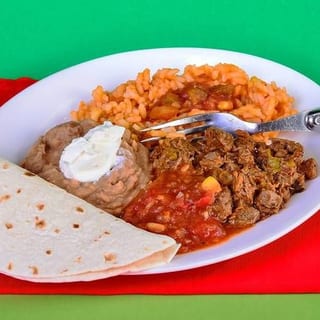 Carne Guisada [Stewed Beef] Dinner