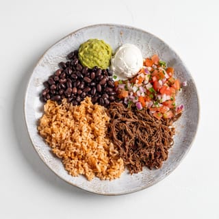 Barbacoa or Brisket Plate