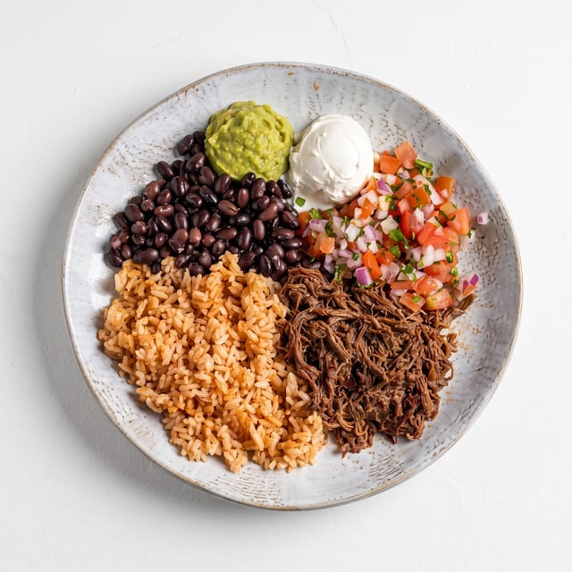 Barbacoa or Brisket Plate.