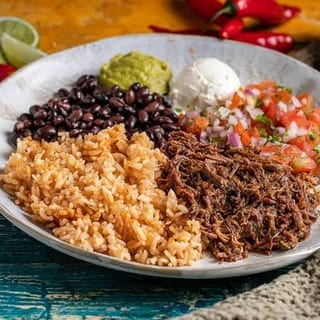 Barbacoa or Brisket Plate
