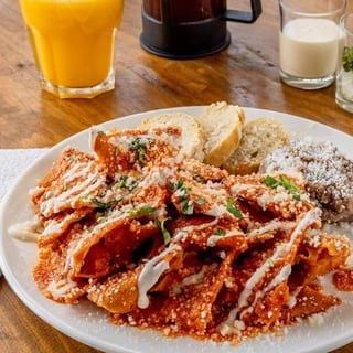 Chilaquiles [Fried Tortillas in Salsa]