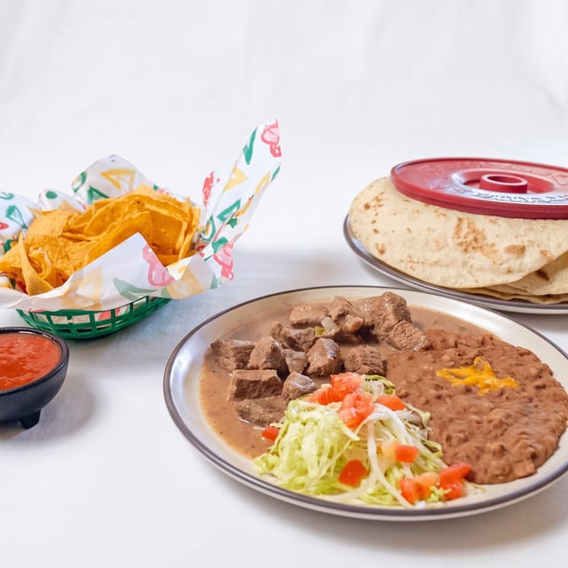 Carne Guisada Dinner.